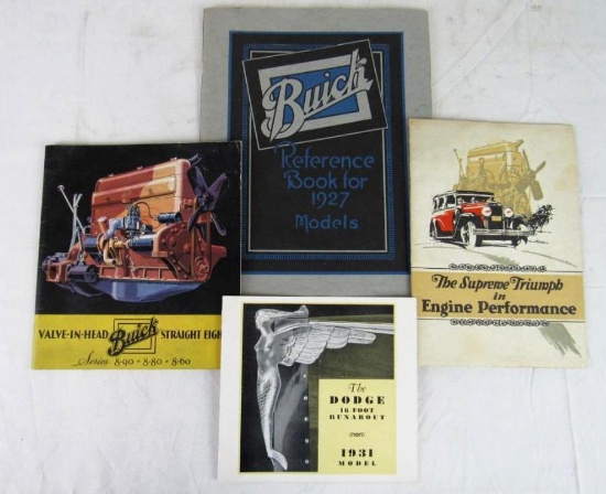 Excellent Grouping 1920's-30's Automobile Brochures Buick & Dodge