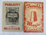 Lot (2) Excellent 1940's Magicians Magic Manuals