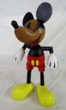 Unknown Carved Wood Mickey Mouse Jointed Doll/ Figure (1970's?)
