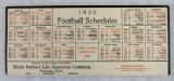 Rare 1935 College Football Schedule Advertising Ink Blotter