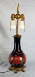 Outstanding 1920's Signed Moorcroft Pomegranate Pottery Table Lamp