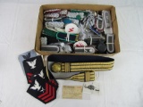 Large Group of Vintage US Military Patches, Epilettes, Belt, Pins & Other Insignia