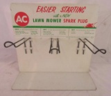 Excellent Vintage AC Lawn Mower Spark Plugs Metal Store Display / Sign