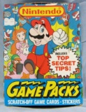 Rare 1989 Topps Nintendo Scratch Off Game Cards Unopened Box (48 Packs)