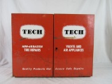 Vintage Tech Tire Repair Metal Service Station Display Cabinet