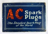 Early Antique AC Spark Plug Metal Advertising Spark Plug Box w/ Plugs
