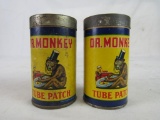 Lot (2) Vintage Dr. Monkey Tube Tire Repair Kits. Gas & Oil
