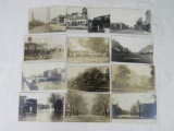 Lot (14) Antique Real Photo Postcards RPPC- Indiana, Illinois+