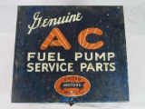Antique AC Fuel Pump Service Metal Service Station Parts Cabinet