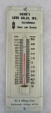 Rare Norm's Auto Sales Oldsmobile Metal Advertising Thermometer (Frankenmuth, Michigan)