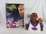 Vintage 1996 Space Jam Cookie Jar MIB Michael Jordan & Bugs Bunny