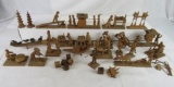 Excellent Lot of Antique Asian Carved Wood Figures