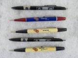 Lot (5) Antique AC Spark Plug / GM Advertising Ink Pens & Pencils