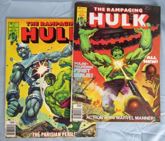 Rampaging Hulk #1 & #2 (1977) Bronze Age Key 1st Issues/ Magazine Size Series