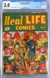 Real Life Comics #5 (1942) Golden Age / Classic Schomburg Cover/ Hitler Appearance CGC 3.0