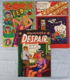 Despair #1, Corn Fed Comics #2, Cosmic Capers #1 / Early Underground Comics Lot