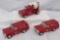 (3) Vintage 1970s Tonka Jeeps Cement Truck, Wagoneer, Fire Chief