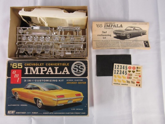 Vintage AMT 1/25 Scale 1965 Chevy Impala SS Customizing Model Kit "3 in 1"