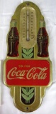 Outstanding 1930's-40's Art Deco Coca Cola Embossed Metal Coke 16