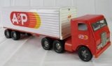 Vintage 1970's Japan Tin A&P Grocery Semi Truck 16