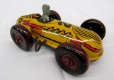 Beautiful Antique Marx #2 Key Wind Litho Race Car