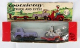 Vintage Tootsietoy Diecast Truck and Cycle set MIB