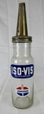 Antique Standard Oil Glass Quart Iso-Vis Bottle