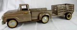 Antique 1950's Tonka Step-Side Pickup Truck with Trailer