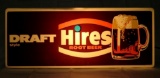 Vintage Hires Draft Root Beer Lighted Advertising Bar Sign