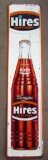 Excellent 1967 Hires Root Beer Embossed Metal Bottle Sign 35