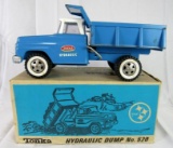 Excellent Tonka (Mound, Minn) #520 Pressed Steel Hydraulic Dump Truck in Original Box