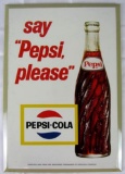 Excellent Antique 1950's Pepsi Cola 9 x 12