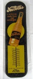 Antique 1938 Dated Nesbitt's Orange Soda Metal Advertising Thermometer