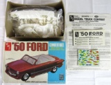 Vintage AMT 1/25 Scale 50 Ford Convertible Model Kit