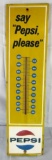 Vintage 1967 Dated Pepsi Cola Metal Advertising Thermometer 