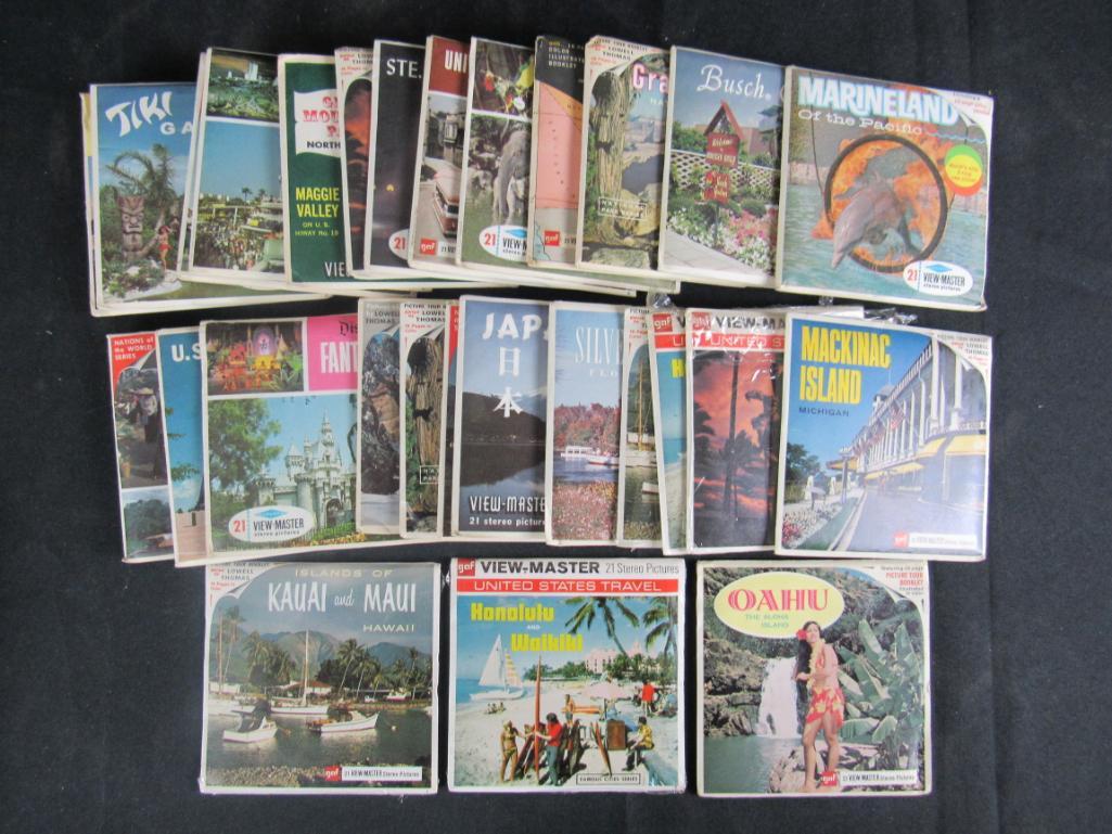 Lot (28) Vintage View-Master Reel Packs - Travel