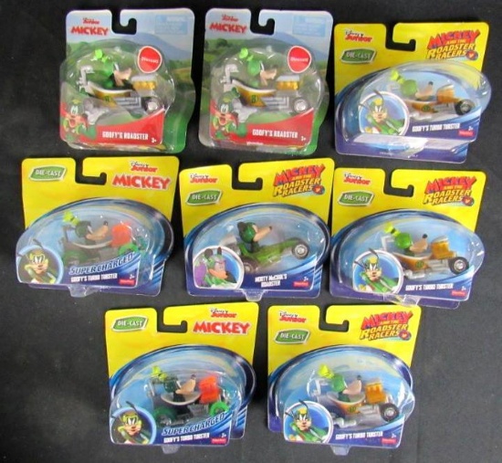 Lot (8) Disney Junior Mickey And The Roadster Racers 1:64 Diecast Morty McCool's Roadster Goofy's