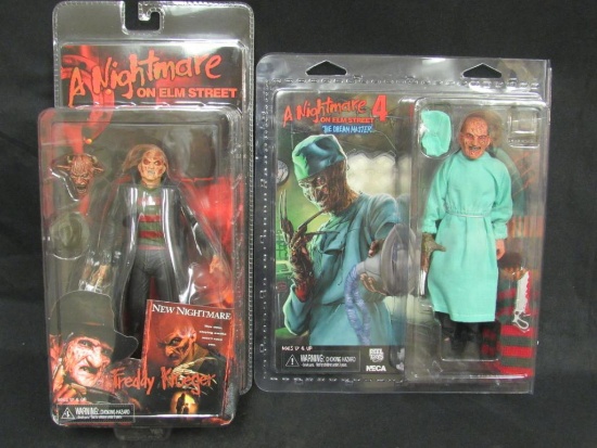 Lot (2) NECA Reel Toys A Nightmare On Elm Street Freddy Krueger Action Figure