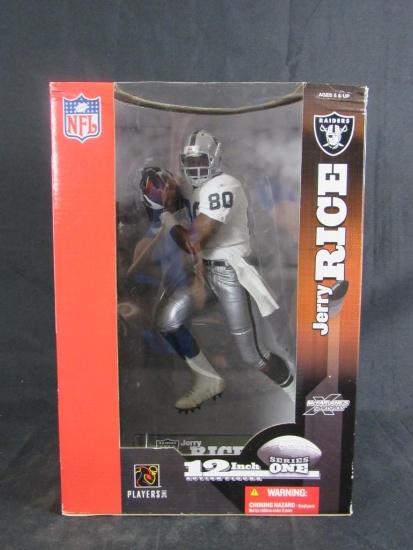 McFarlane Toys 12" NFL Jerry Rice Figure / Raiders/ White Jersey Sealed