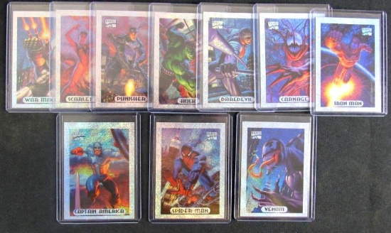 1994 Marvel Masterpieces Trading Cards Complete Holofoil Insert Set (1-10)