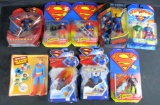 Lot (9) Superman Action Figures Various Makers Kenner, Mattel