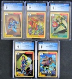 Lot (5) 1991 Marvel Universe Series 2 Trading Cards All Graded CGC 9 Mint