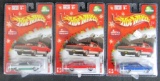 (3) Hot Wheels 2004 Holiday Rods 67 Dodge Charger/ real Riders