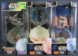 Lot (3) Star Wars POTF Complete Galaxy Action Figure Set Tatoonine Dagobah w/Yoda MIP