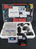 Super Nintendo Entertainment System Complete with Super Mario World Game - Working Condition