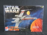 1995 AMT Star Wars X-Wing Fighter Model Kit w/ Display Stand Sealed