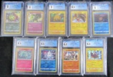 Lot (9) Pokemon Holo or Reverse Holo Cards All Graded CGC 8-8.5 NM/MT