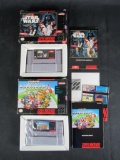 Vintage Super Nintendo SNES Super Mario Kart & Super Star Wars- Both Complete in Orig. Box