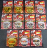 Lot (11) WWF Fast Action Mini-Skateboard Collector Series