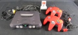 Nintendo 64 Game System With 2 Controllers & TremorPak Plus - Tested, Working